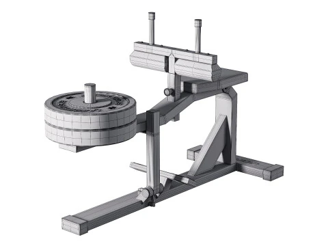 Seated Calf Machine Plate Loaded 3D Model