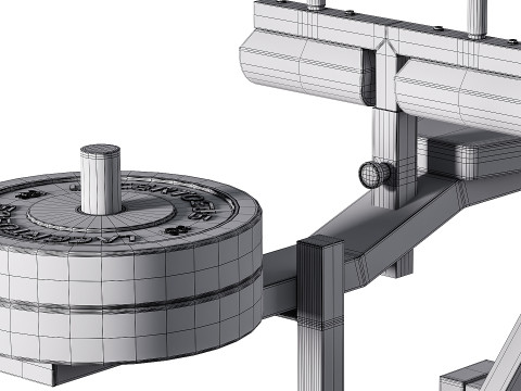 シーテッドカーフマシンプレート搭載 3Dモデル