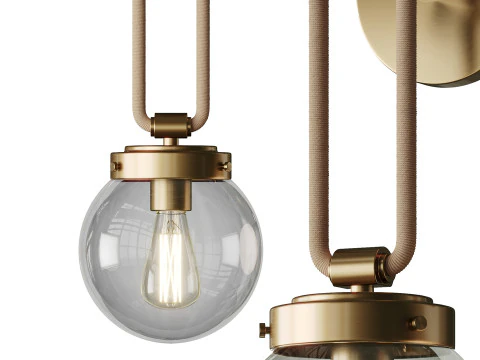 コースタルコテージロープグローブ燭台 3Dモデル