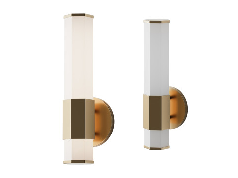 Çağdaş Altıgen LED Banyo Apliği 3D Model