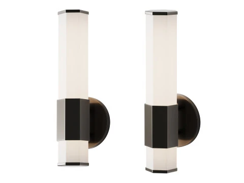 Contemporary Hexagon LED Bath Sconce 3D Model