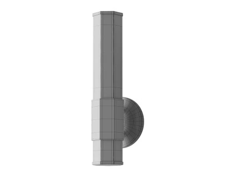 Contemporary Hexagon LED Bath Sconce 3D Model