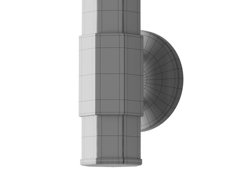 Contemporary Hexagon LED Bath Sconce 3D Model