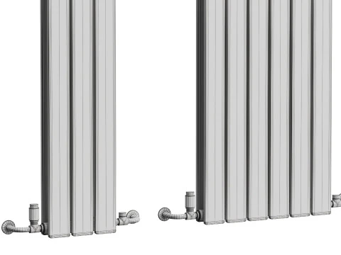 Designer Vertical Radiator 3D Model