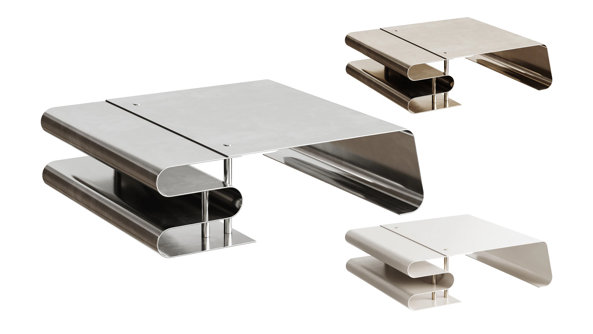 Dune tables and coffee tables 3D Model .c4d .max .obj .3ds .fbx .stl .blend 