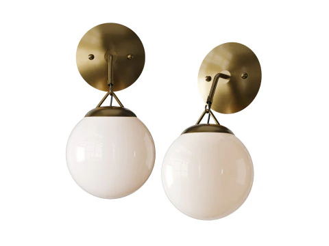 Hooked Globe Sconce 3D Model