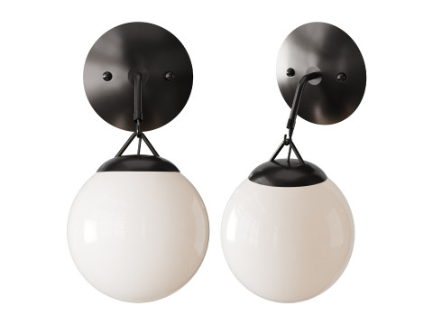 Applique Globe Accroch&eacute;e Modèle 3D