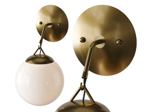 Applique Globe Accroch&eacute;e Modèle 3D