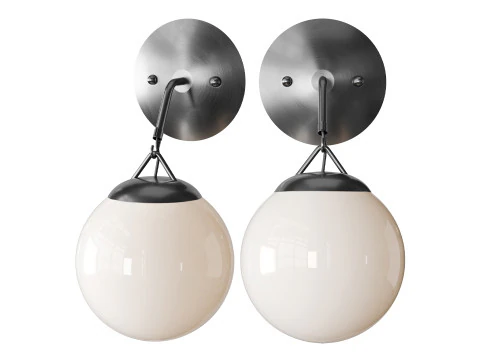 Hooked Globe Sconce 3D Model