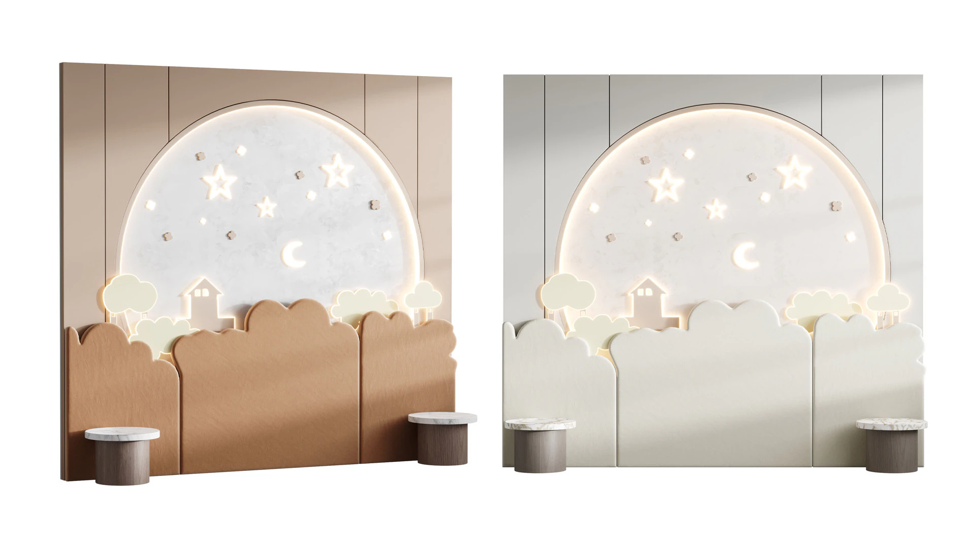 Kids Wall Panel 3 3D Model .c4d .max .obj .3ds .fbx .stl .blend