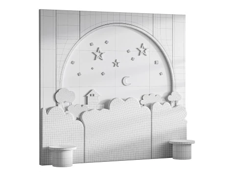 Kids Wall Panel 3 3D Model