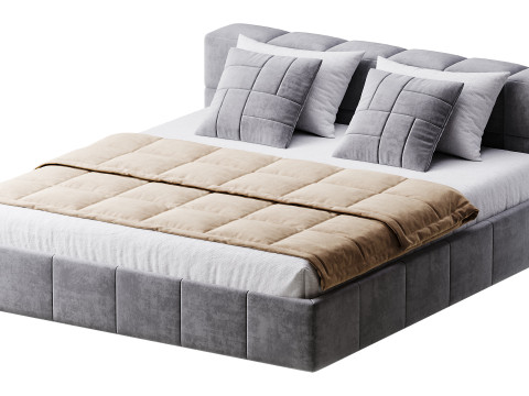 Квадратная кровать Basso 3D Модель