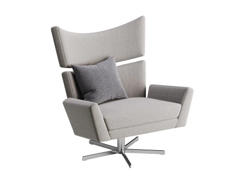 Sedia Girevole Eduardo Modello 3D