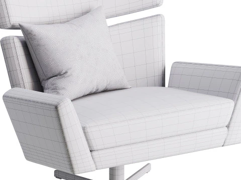 Sedia Girevole Eduardo Modello 3D