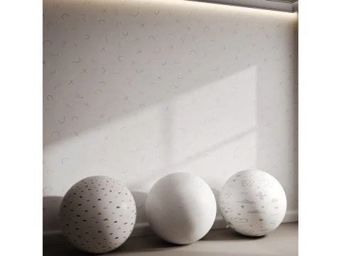 Carta da parati per la camera dei bambini Modello 3D