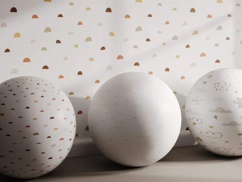 Carta da parati per la camera dei bambini Modello 3D