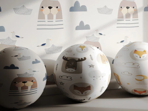 Carta da parati 13 Modello 3D