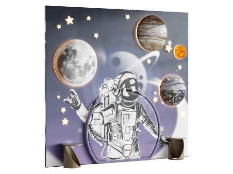 Panneau mural pour enfants 4 Modèle 3D