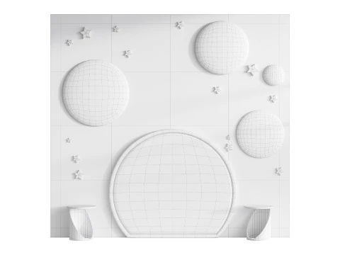 キッズウォールパネル4 3Dモデル