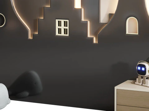 Kids Wall Panel 6 3D Model