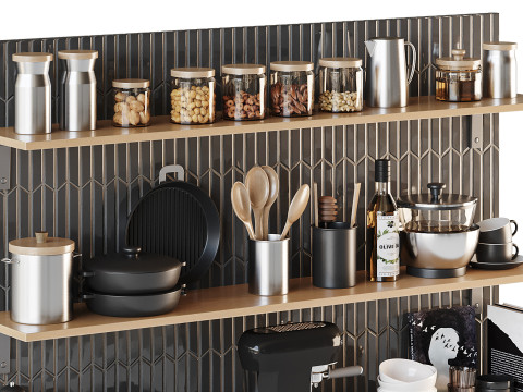 Кухонные аксессуары 01 3D Модель