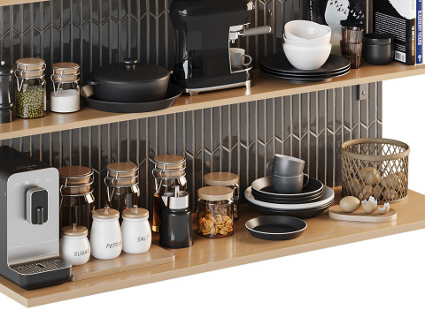 Кухонные аксессуары 01 3D Модель