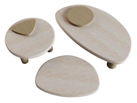 Mesas de caf&eacute; Larry Modelo 3D