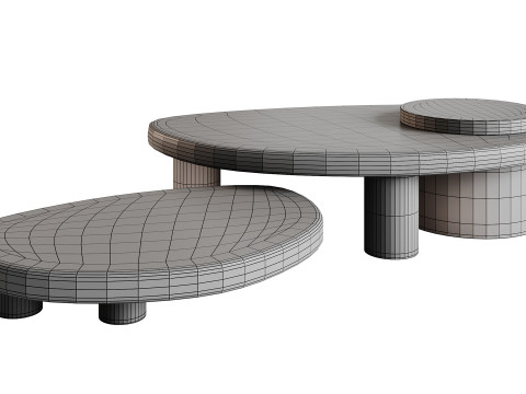 Mesas de caf&eacute; Larry Modelo 3D