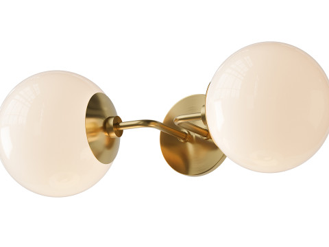 极简主义球形壁灯 3D 模型