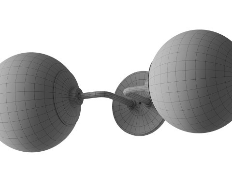 Applique globe minimaliste Modèle 3D