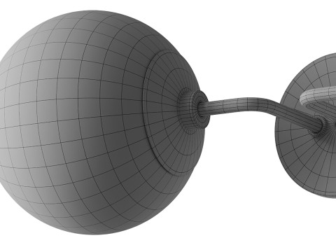 Applique globe minimaliste Modèle 3D