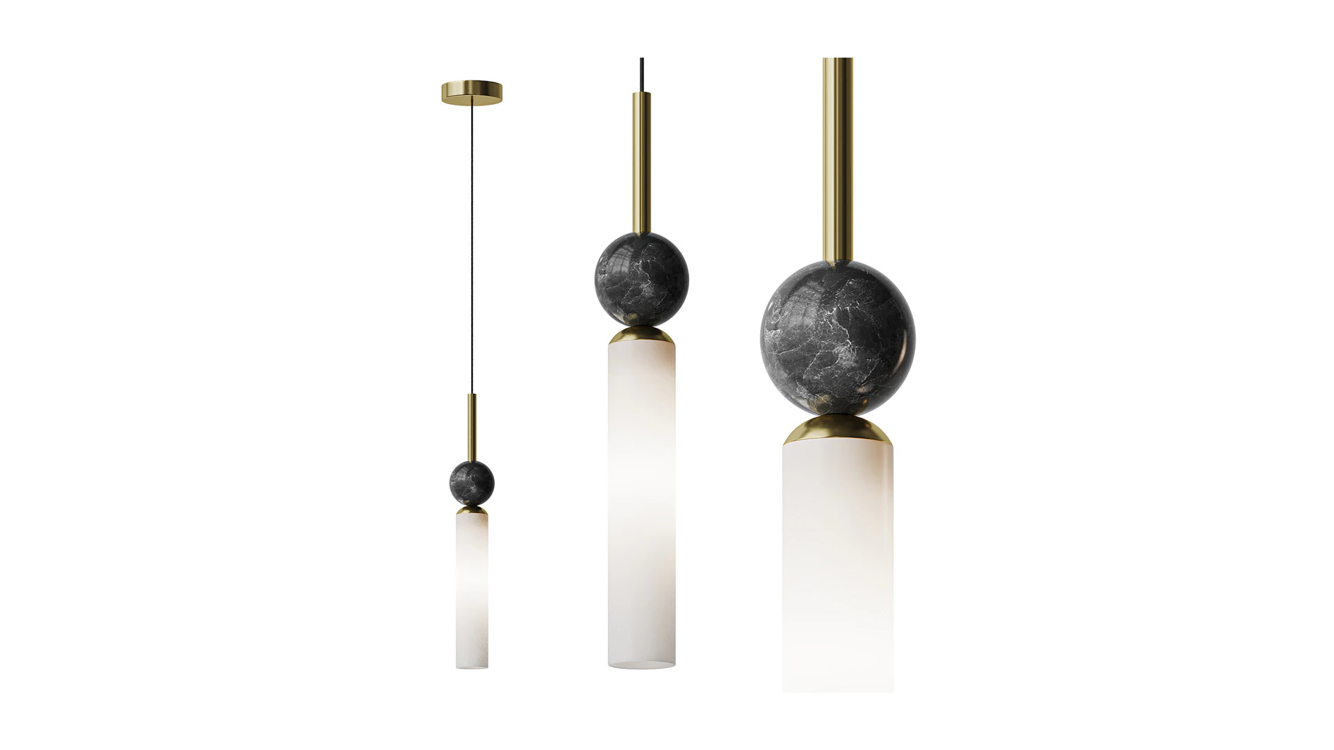STENLY ONE Pendant Light 3D Model .c4d .max .obj .3ds .fbx .stl .blend