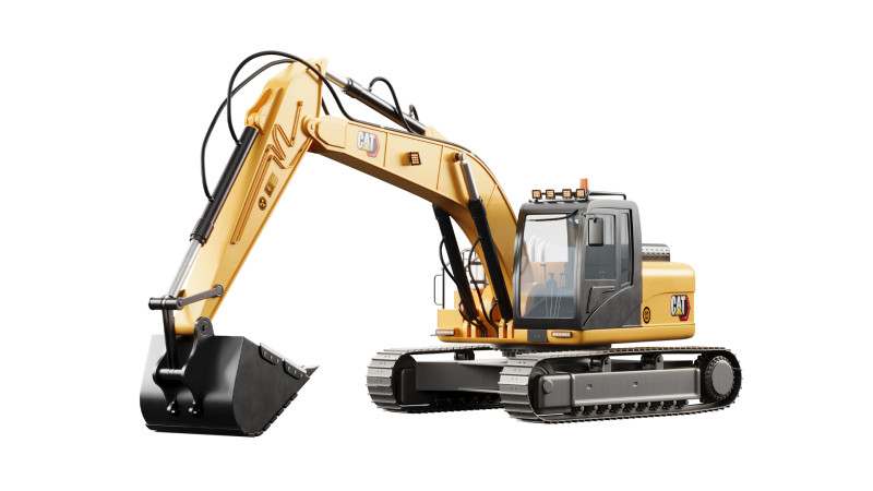 SY245H Tracked Excavator 3D Model .c4d .max .obj .3ds .fbx .stl .blend 