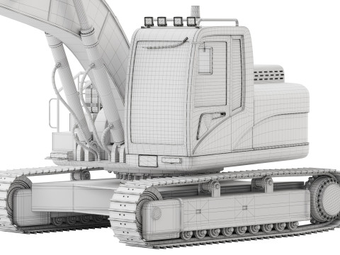 SY245H Tracked Excavator 3D Model