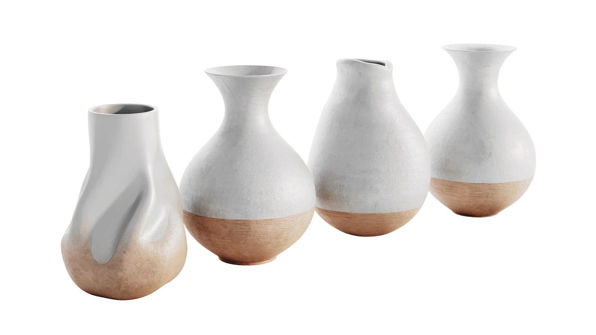 Vases Decor Set 3D Model .c4d .max .obj .3ds .fbx .stl .blend 