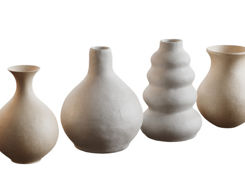 Vases Decor Set 02 3D Model
