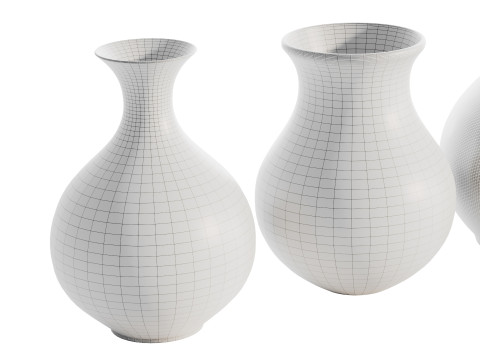 Vases Decor Set 02 3D Model