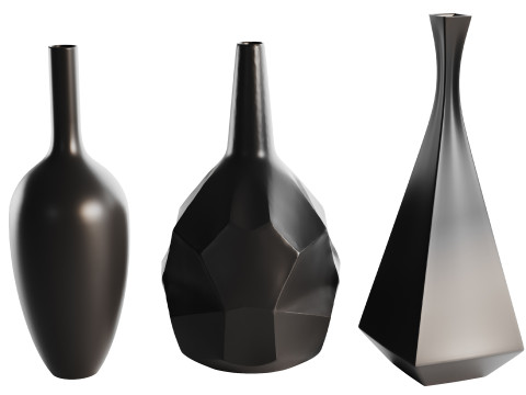 Set Dekorasi Vas 03 Model 3D