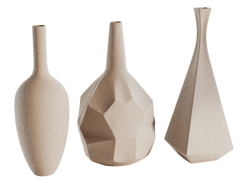 Set Dekorasi Vas 03 Model 3D