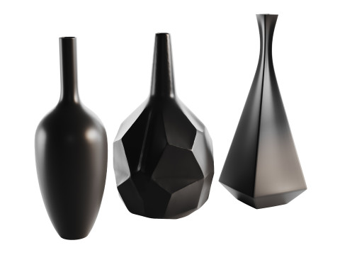 Set Dekorasi Vas 03 Model 3D