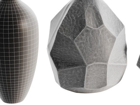 Set Dekorasi Vas 03 Model 3D