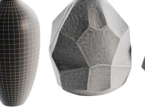 Set decorazioni vasi 03 Modello 3D