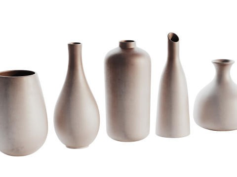 Conjunto de decora&ccedil;&atilde;o de vasos 04 Modelo 3D