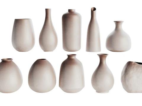 Set decorazioni vasi 04 Modello 3D