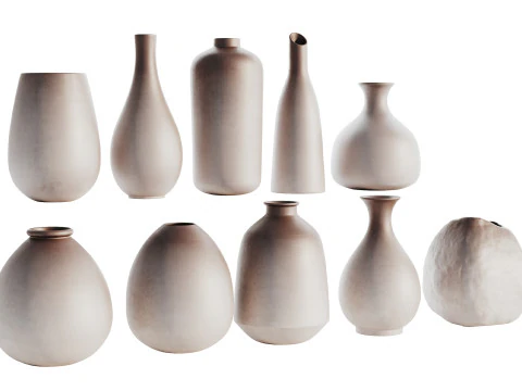 Set decorazioni vasi 04 Modello 3D