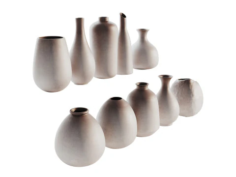 Set decorazioni vasi 04 Modello 3D