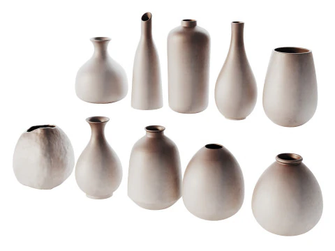 Set decorazioni vasi 04 Modello 3D