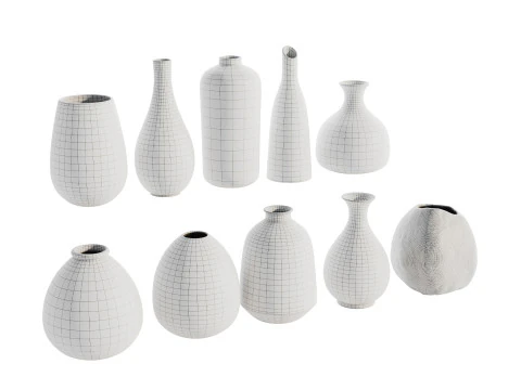 Set decorazioni vasi 04 Modello 3D