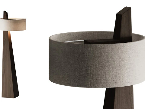 Wabi Sabi-stijl vloerlamp 3D Model