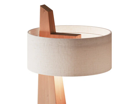 わびさびスタイルのフロアランプ 3Dモデル